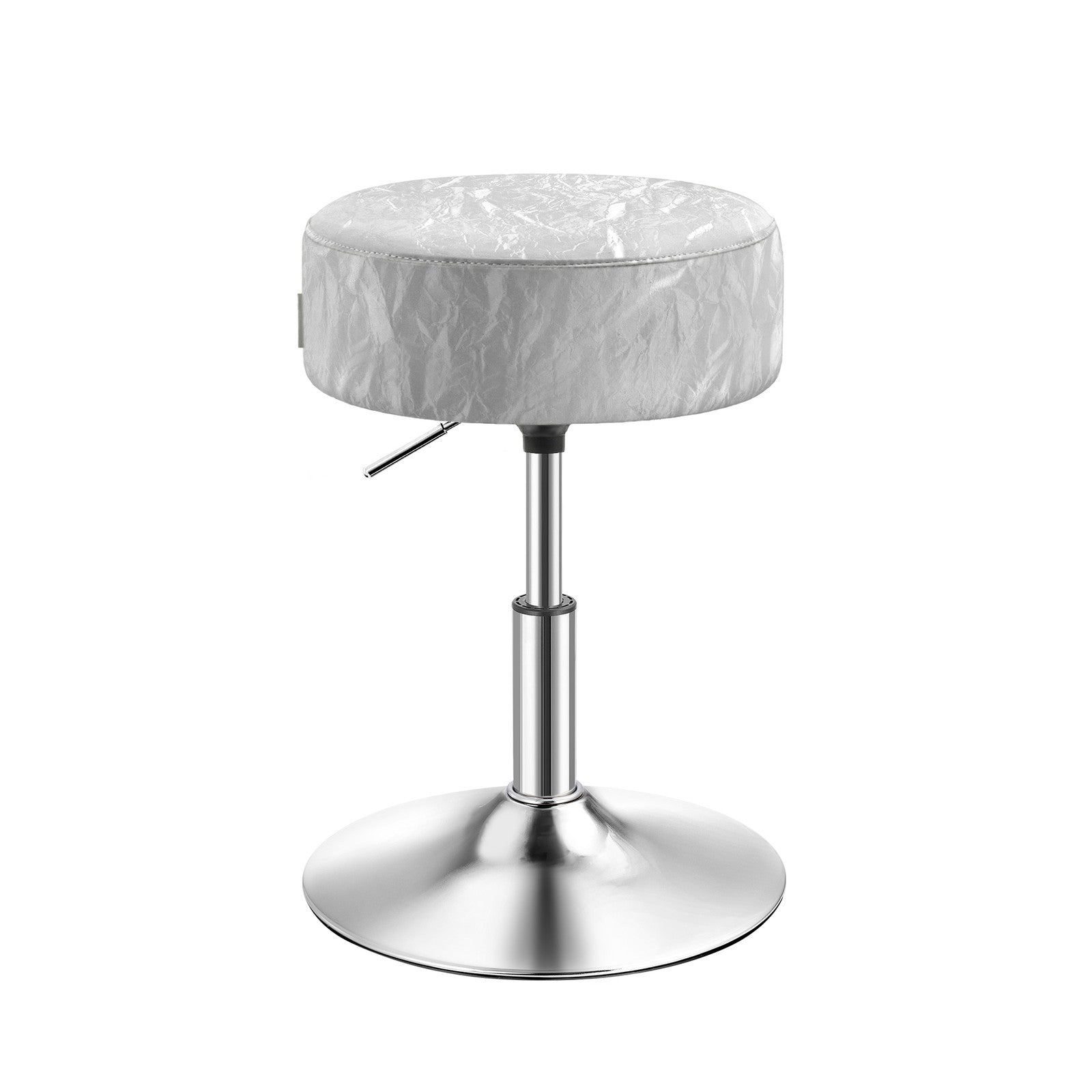 Height Adjustable Makeup Vanity Stool - 360° Swivel - PU Upholstery - Thick Cushion