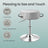 Height Adjustable Makeup Vanity Stool - 360° Swivel - PU Upholstery - Thick Cushion