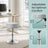 Height Adjustable Makeup Vanity Stool - 360° Swivel - PU Upholstery - Thick Cushion
