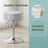 Height Adjustable Makeup Vanity Stool - 360° Swivel - PU Upholstery - Thick Cushion