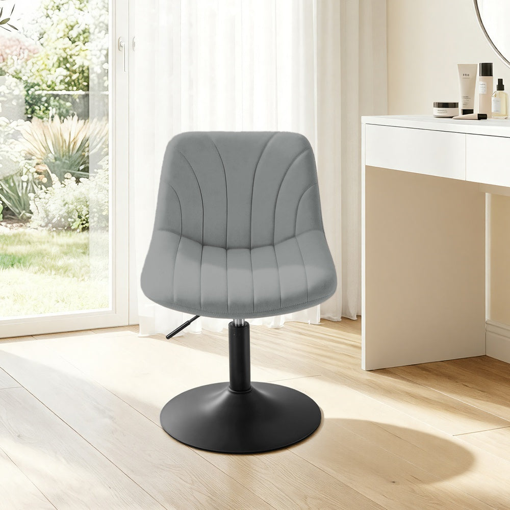 Velvet Dressing Table Chair - 360° Swivel - Adjustable Height