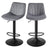 Adjustable Bar Stools - 2 Pack - PU Leather - 360° Swivel