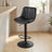 Adjustable Bar Stools - Set of 2 - PU Leather - 360° Swivel