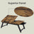 Bed Tray - Wood - Rustic Brown - Adjustable Tilting Top with Height Adjustable Folding Legs