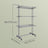 Clothes Drying Rack - Stainless Steel - Gray - Foldable with Wheels and Side Wings