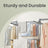 Clothes Drying Rack - Stainless Steel - Gray - Foldable with Wheels and Side Wings