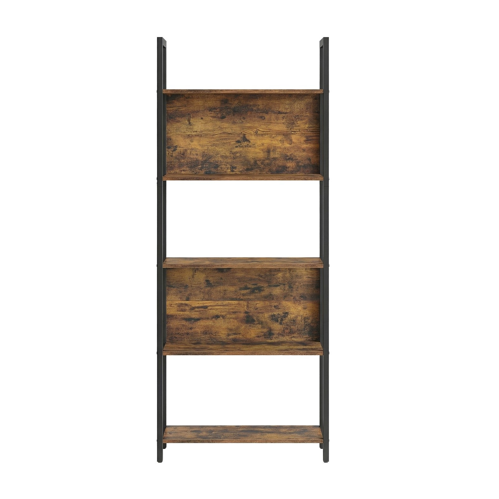 5-Tier Bookshelf, Book Shelf - Particleboard and Steel - Brown