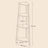 4-Tier Corner Bookshelf - Steel Frame - Natural Oak