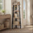 4-Tier Corner Bookshelf - Steel Frame - Natural Oak