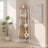 Corner Ladder Shelf - 4-Tier Design - Steel Frame - Natural Oak