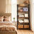 4-Shelf Storage Rack - Wood and Steel - Rustic Brown