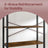 4-Shelf Storage Rack - Wood and Steel - Rustic Brown
