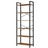 6-Tier Bookshelf, Bookcase - Particleboard and Steel - Greige