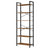 6-Tier Bookshelf, Bookcase - Particleboard and Steel - Greige