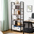 6-Tier Bookshelf, Bookcase - Particleboard and Steel - Greige