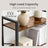 6-Tier Bookshelf, Bookcase - Particleboard and Steel - Greige