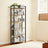 6-Tier Bookshelf - Steel Frame - Special Walnut and Black - Freestanding Design for Living Room