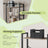 6-Tier Bookshelf - Steel Frame - Special Walnut and Black - Freestanding Design for Living Room
