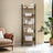 5-Tier Bookcase - Metal Frame - Rustic Brown and Black - Freestanding Design for Home Office and Living Spaces