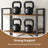 6-Tier Storage Rack - Steel Frame - Special Walnut and Black - Freestanding Multi-Use Shelf Unit