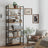6-Tier Storage Rack - Steel Frame - Special Walnut and Black - Freestanding Multi-Use Shelf Unit