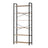 Tall Storage Shelf - Wood and Steel - Brown - with 6 Tiers