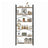 Tall Storage Shelf - Wood and Steel - Brown - with 6 Tiers