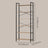 Tall Storage Shelf - Wood and Steel - Brown - with 6 Tiers