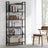Freestanding Storage Shelf - Wood and Steel - Black
