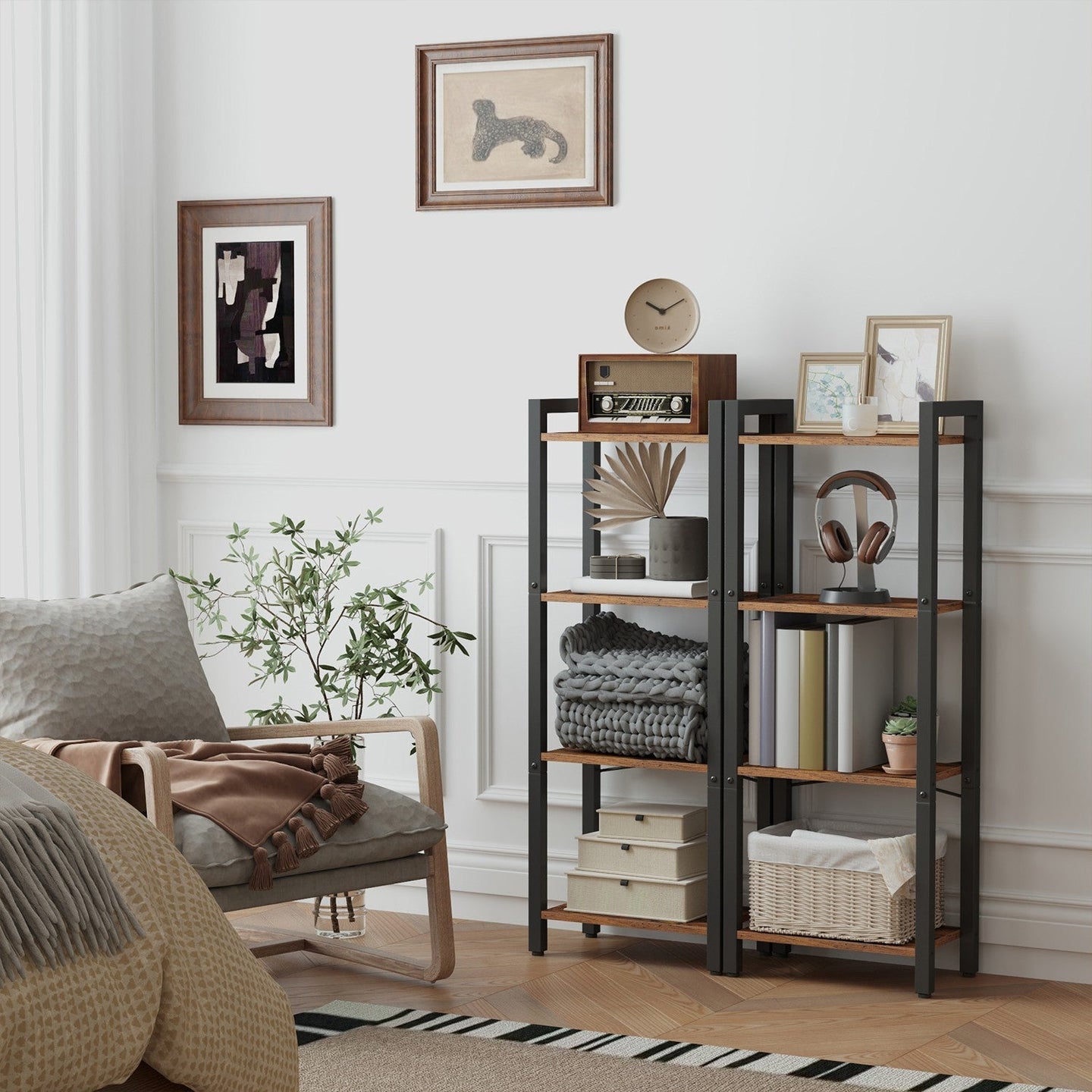 4-Tier Bookshelf - Metal