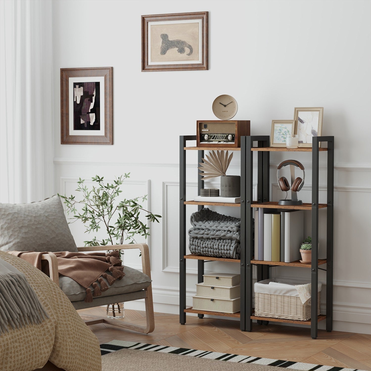 4-Tier Bookshelf - Metal