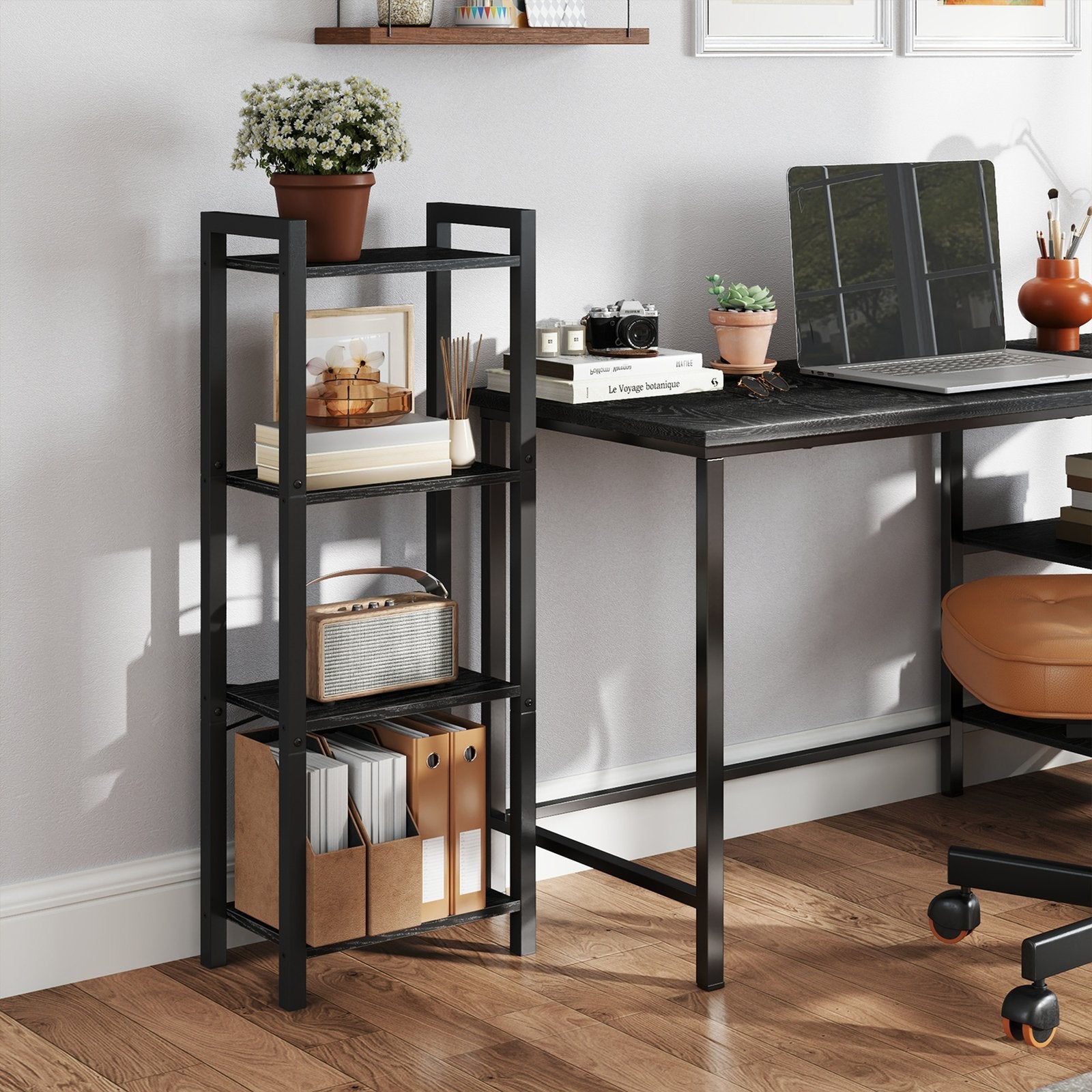 4-Tier Bookshelf - Metal