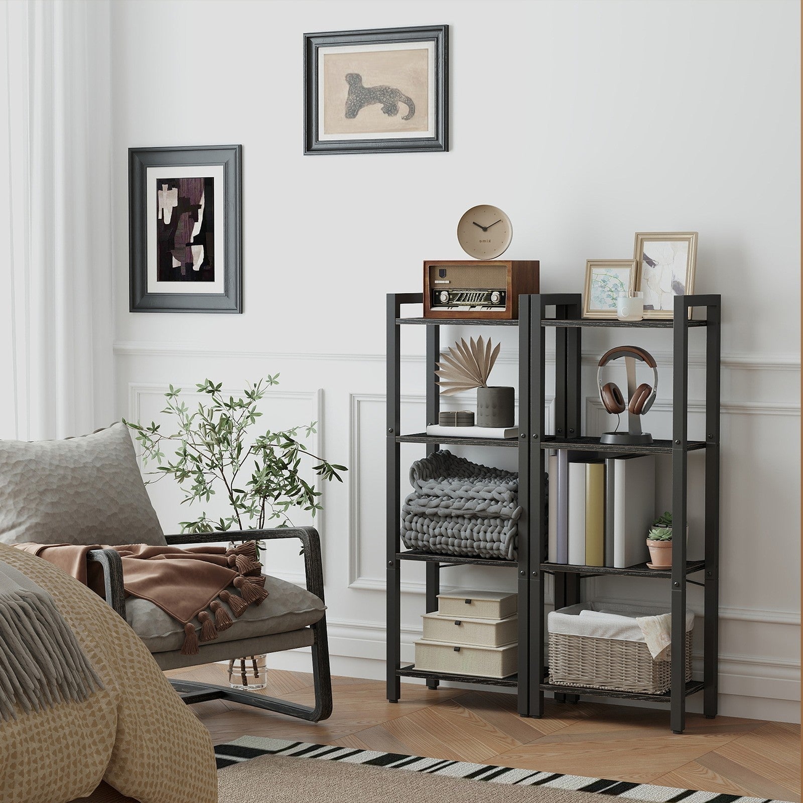 4-Tier Bookshelf - Metal