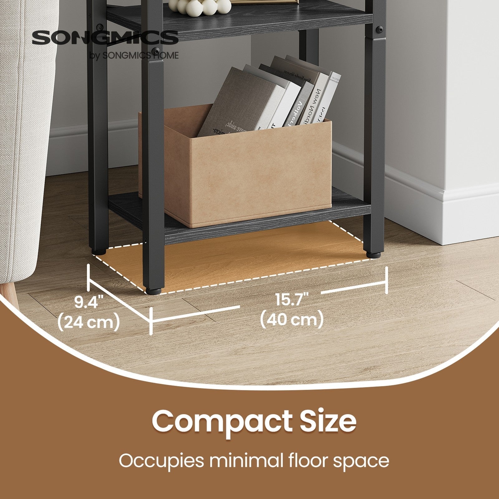 4-Tier Bookshelf - Metal