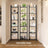 6-Tier Storage Rack - Wood - Ebony Black - Slim Design for Study and Living Room