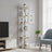 Tall 6-Tier Bookshelf - Steel Frame - Ebony Black - Narrow Design for Living Room and Home Office
