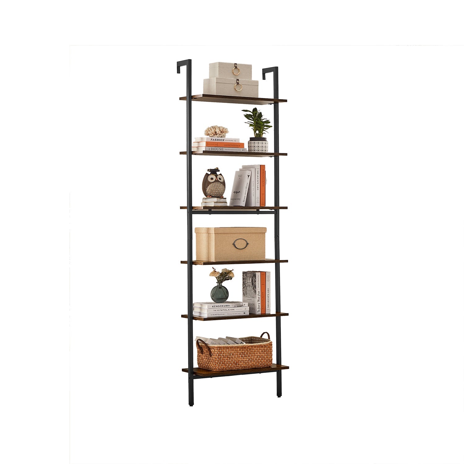 Ladder Shelf - 6-Tier - Particleboard - Anti-Tip Kit Included