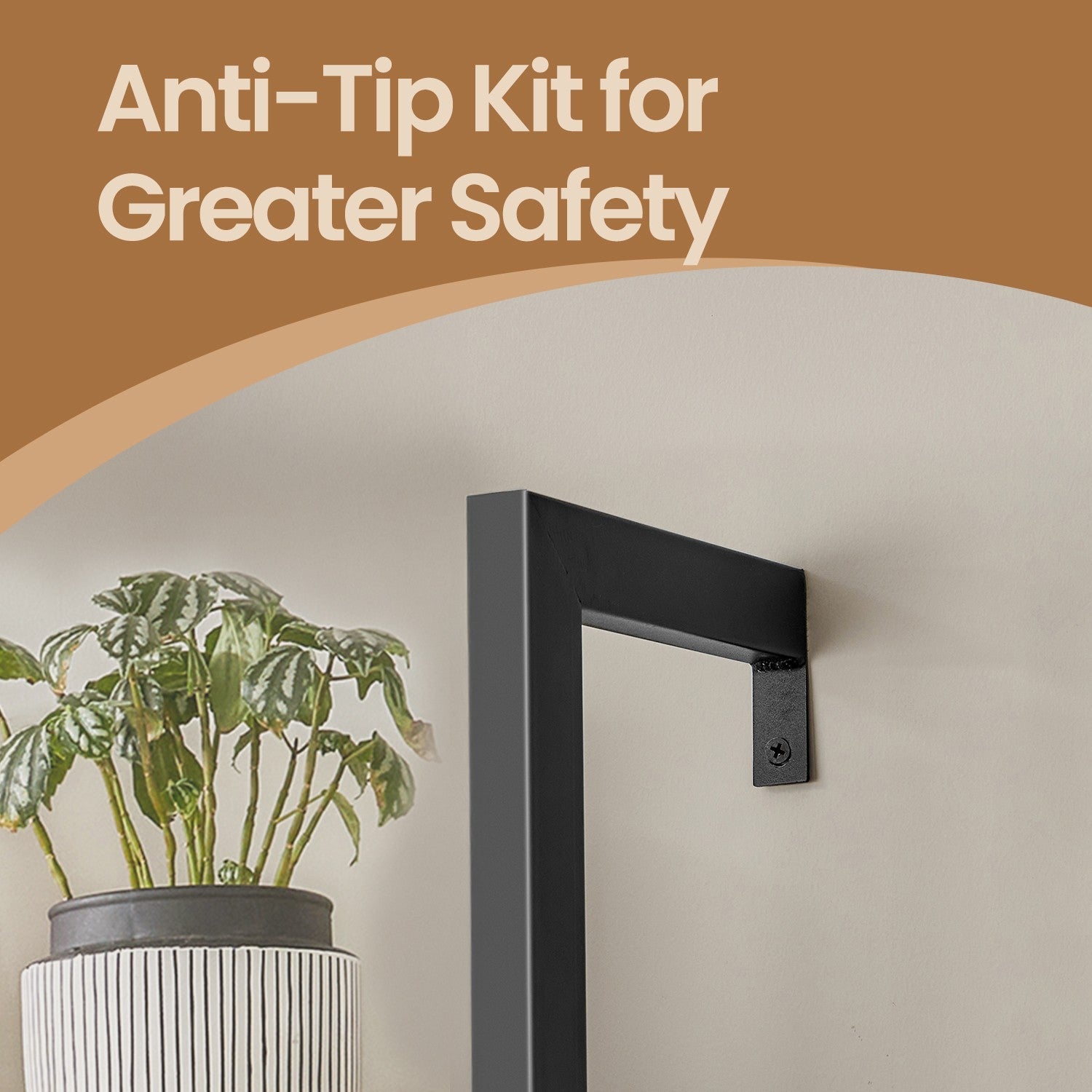 Ladder Shelf - 6-Tier - Particleboard - Anti-Tip Kit Included
