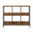 2-Tier Ladder Shelf - Wood and Steel - Rustic Brown