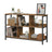 2-Tier Ladder Shelf - Wood and Steel - Rustic Brown