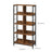 4-Tier Ladder Shelf - Wood and Steel - Rustic Brown