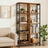 4-Tier Ladder Shelf - Wood and Steel - Rustic Brown