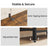 4-Tier Ladder Shelf - Wood and Steel - Rustic Brown