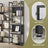 5-Tier Bookcase - Metal - Rustic Brown and Black