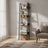 4-Tier Bookcase - Steel - Rustic Brown and Black - Freestanding Storage Shelf