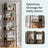 4-Tier Bookcase - Steel - Rustic Brown and Black - Freestanding Storage Shelf