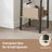 5-Tier Narrow Bookshelf - Wood - Rustic Brown - Ladder Design for Versatile Use