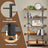 5-Tier Bookcase - Engineered Wood - Rustic Brown and Black - Spacious Storage Shelves