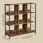 Ladder Shelf - 4-Tier Display Bookcase - Engineered Wood - Rustic Brown and Black