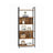 Storage Shelf - Wood and Steel - Rustic Brown - with 6 Shelves